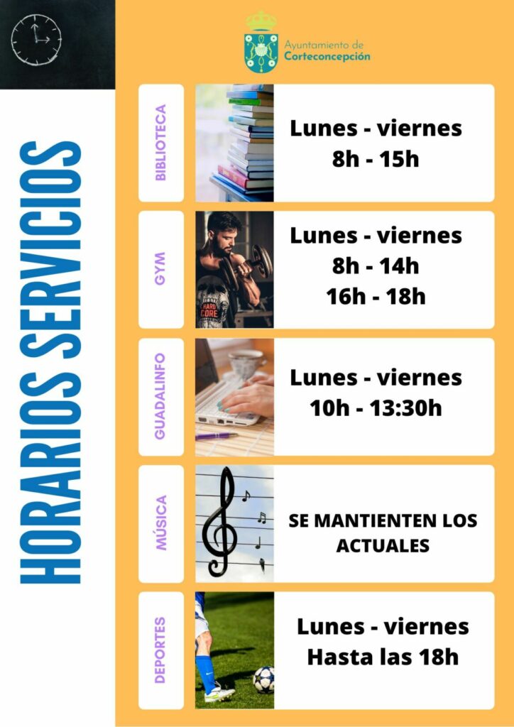 Nuevo Horarios Servicios Municipales - Covid-19