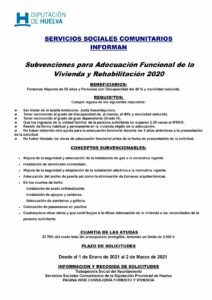 SUBVENCIONES PARA ADECUACIÓN FUNCIONAL DE LA VIVIENDA Y REHABILITACIÓN