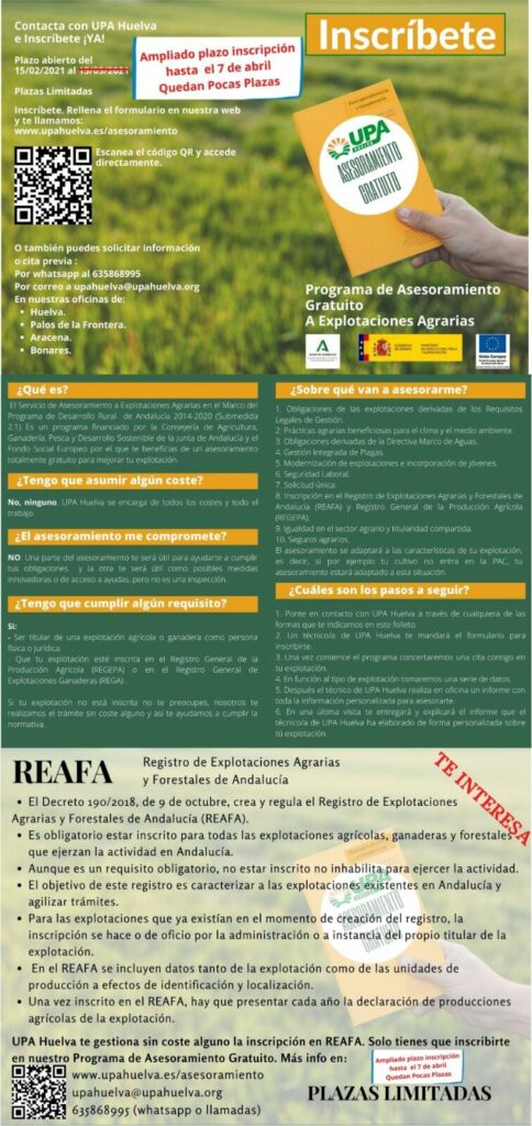 UPA - ASESORAMIENTO GRATUITO (PEQUEÑOS AGRICULTORES)