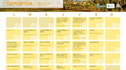 HORARIO DE ACTIVIDADES DE VERANO