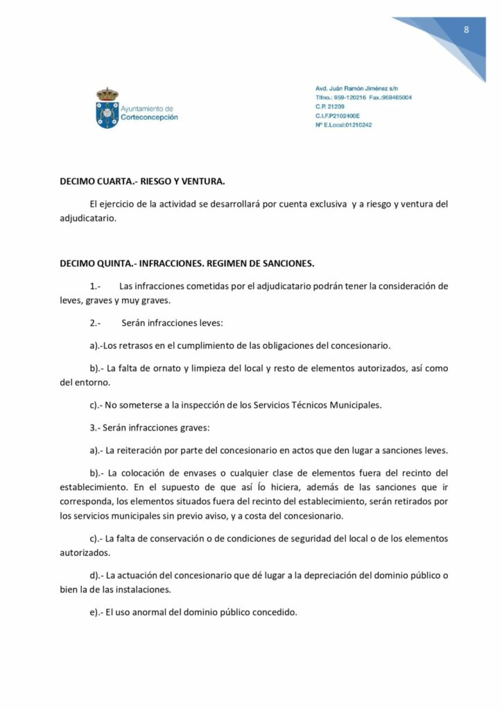 BASES DEL LOCAL "PUESTO DE CARNE DE LA CORTE" - AVDA. CAÑAVERAL SN