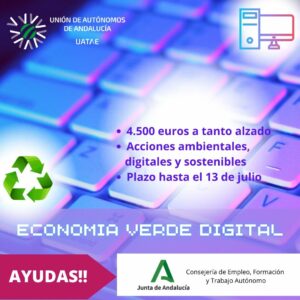 AYUDAS PARA AUTÓNOMOS EN ACCIONES DE DIGITALIZACIÓN Y ACCIÓN VERDE.