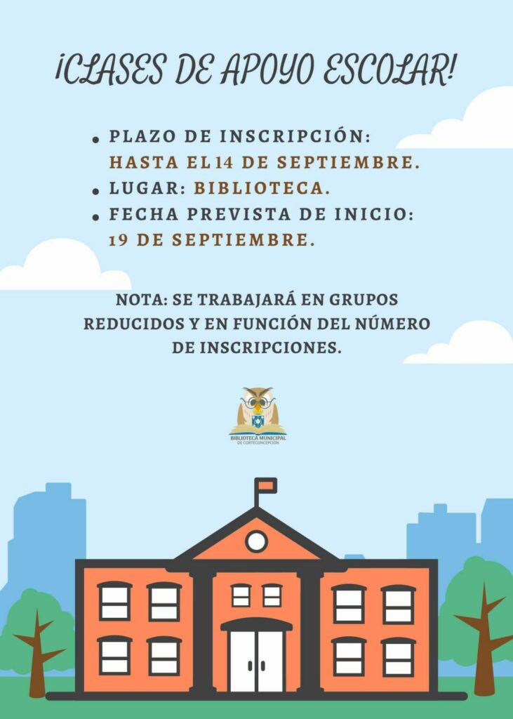 INSCRIPCIONES CLASES DE APOYO ESCOLAR - CORTECONCEPCIÓN.