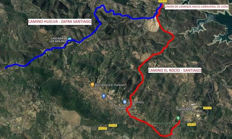 COLOCADAS LAS CERÁMICAS DEL "CAMINO DE EL ROCÍO A SANTIAGO DE COMPOSTELA"  SENDEROS.