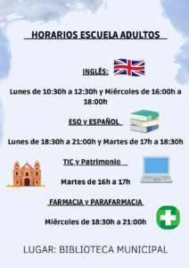 ESCUELA DE ADULTOS 22-23 – HORARIOS