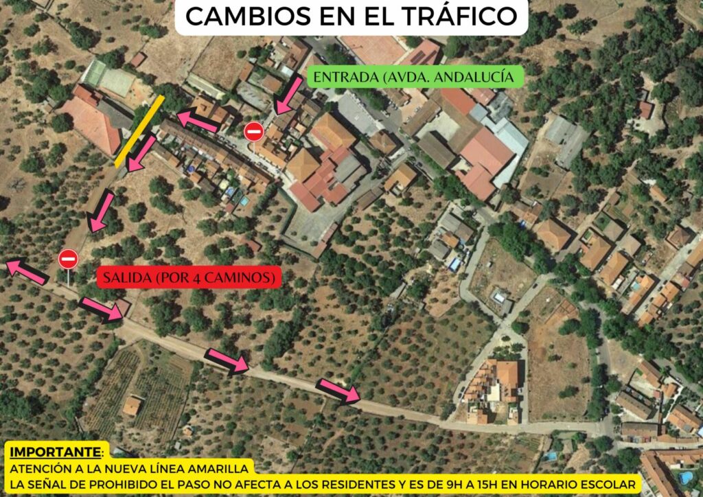 AVISO - CAMBIOS TRÁFICO ACCESO A COLEGIO