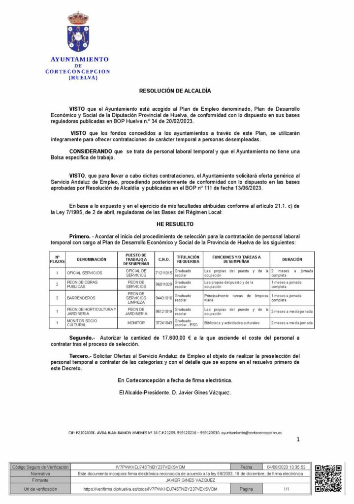 NUEVO PROCEDIMIENTO - PLAN DE EMPLEO ECONÓMICO SOCIAL