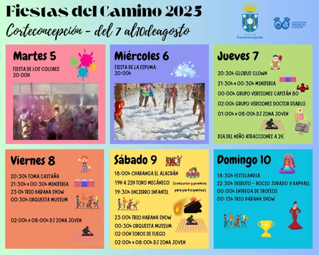 FIESTAS DEL CAMINO 2025 - DEL 7 AL 10 DE AGOSTO