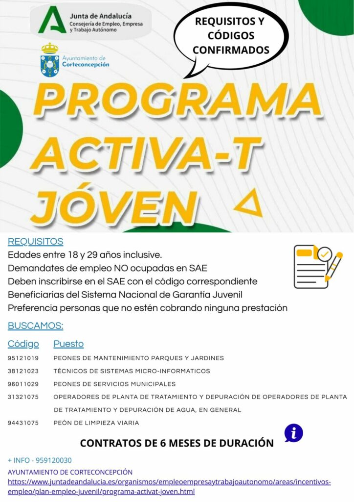 PROGRAMA DE EMPLEO ACTIVA-T JÓVEN