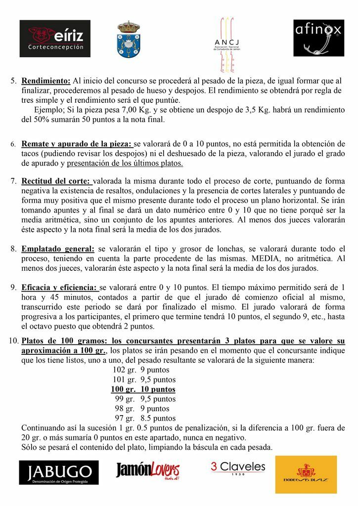 BASES DE INSCRIPCIÓN PARA EL XIII CONCURSO NACIONAL DE CORTADORES DE JAMÓN DE CORTECONCEPCIÓN – 2026
